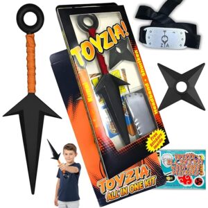 Naruto Ninja Cosplay Set - Kunai Knife,Headband, Shuriken & Free Stickers,Naruto Kit,Anime Toy Set,Kunai set,cosplay Gift for Kids & Anime Fans