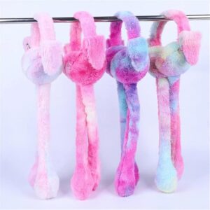 Cute Rabbit Moving Ears & Sound Earmuff Soft Cozy Plush Winter Ear Warmer for Cold Weather Outdoor Headband (PACK 1)