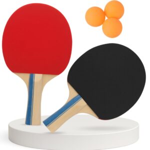 Table Tennis Play Set for Kids & Adults | 2 Bats & 3 Balls | Compact Table Tennis Kit with 25cm Height & 15cm Beam Width | Indoor & Outdoor Fun Game Set
