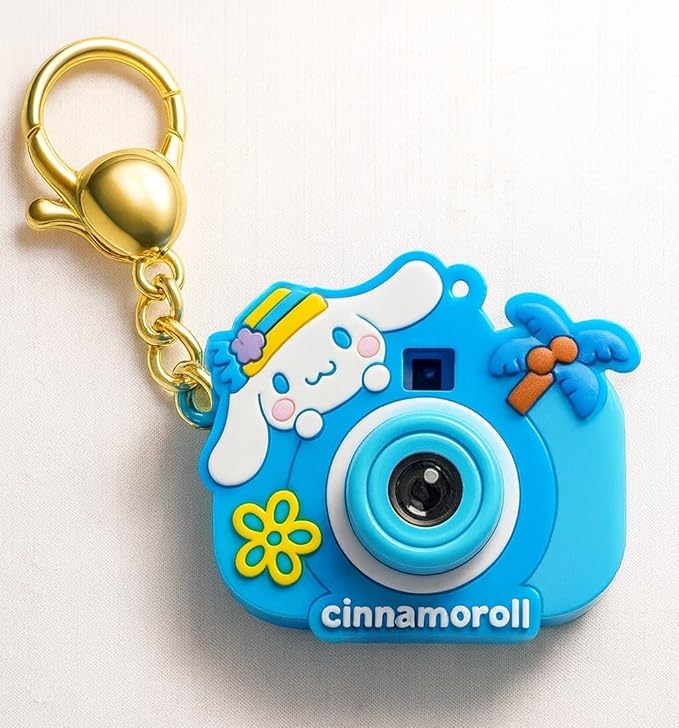 Mini Cute Cartoon Projection Camera Keychain KeyRing for Bags, Car, Bike & Home Many Cartoon Image Slide Show with Push Button Key Chain with Ring Return Gift For Girls, Women & Boys (Pack of 1)