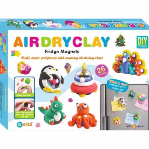Air Dry Clay Kit for Kids, Create Your Own Refrigerator Magnets with Modeling Clay, Art Activity Set, Craft Project Gifts for Boys & Girls