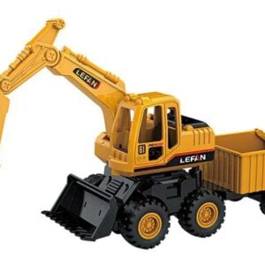 Construction Realistic Engineer Vehicle Pushdozer Excavator Bulldozer Construction Toys Truck Machine for Kids Yellow